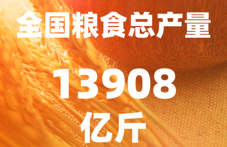 再創(chuàng)歷史新高！2023年全國糧食總產(chǎn)量13908億斤