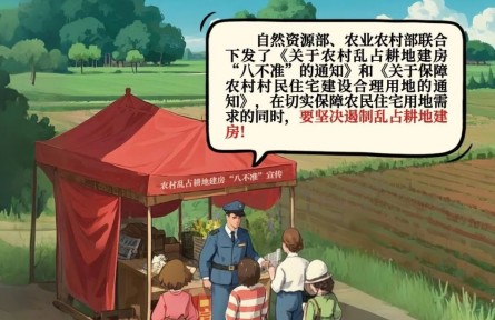 全國(guó)“土地日”|農(nóng)村亂占耕地建房“八不準(zhǔn)”系列漫畫(huà)海報(bào)