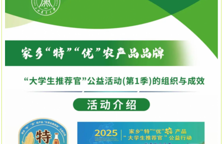 為家鄉(xiāng)“特”“優(yōu)”農(nóng)產(chǎn)品大學生推薦官公益活動(第1季)的組織與成效